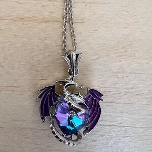 Purple‎ Dragon Necklace for Women’s  Alloy Pendant